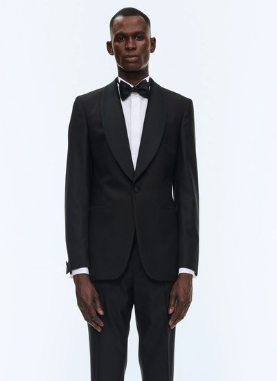 Men's tuxedo black virgin wool faille Fursac - V3COBY-RC47-20
