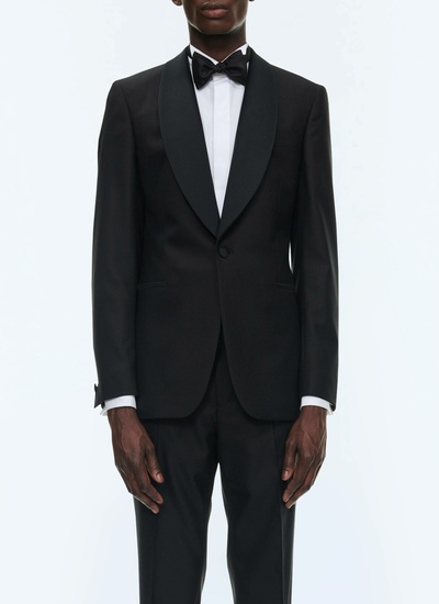 Men's tuxedo black virgin wool faille Fursac - V3COBY-RC47-20