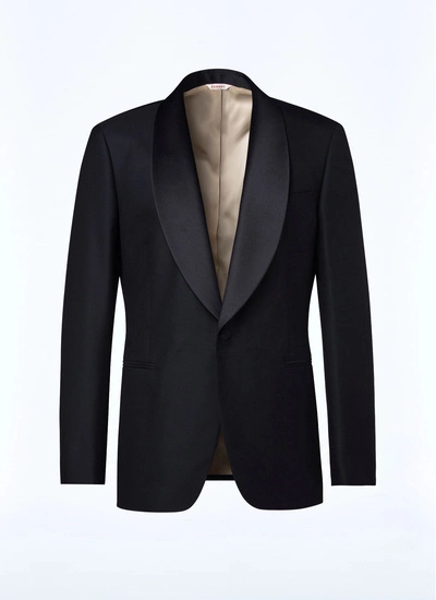 Men's black virgin wool faille tuxedo Fursac - V3COBY-RC47-20
