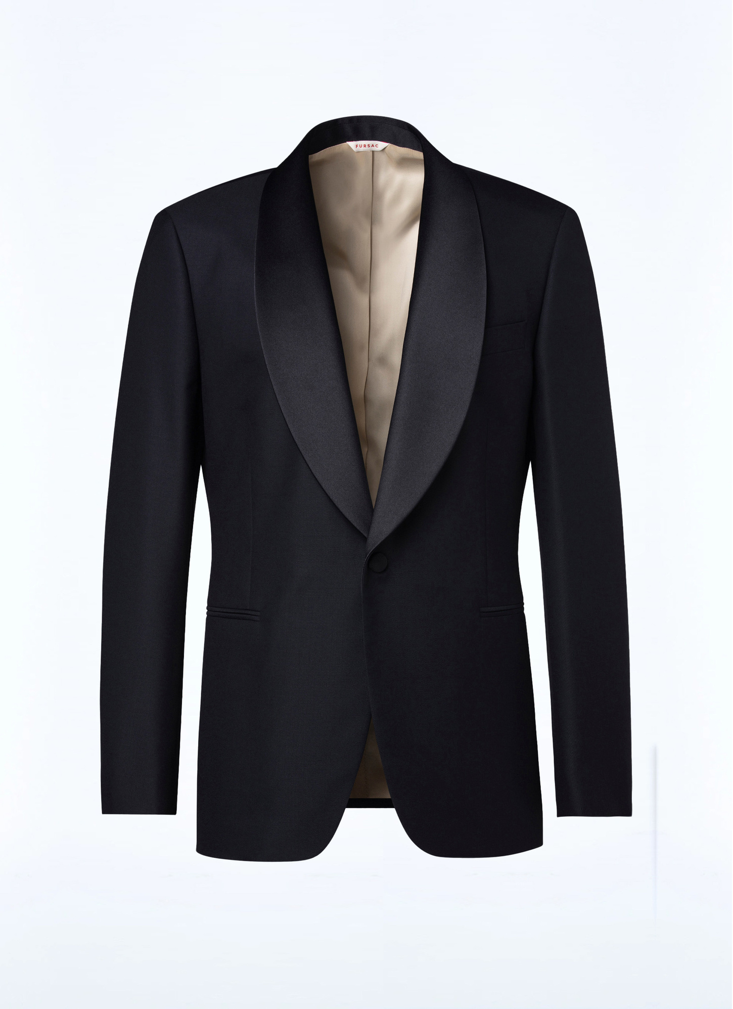 Men's black virgin wool faille tuxedo Fursac - V3COBY-RC47-20