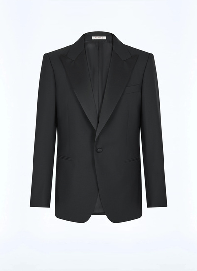 Men's black virgin wool faille tuxedo Fursac - V3ECOX-RC47-20