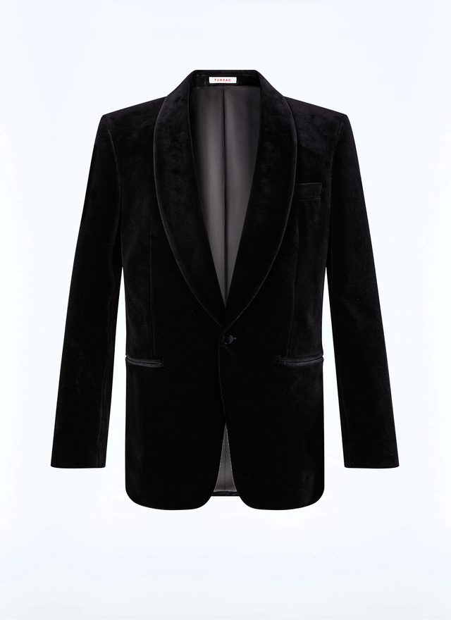 Men's black certified velvet tuxedo Fursac - V3FERT-C711-20