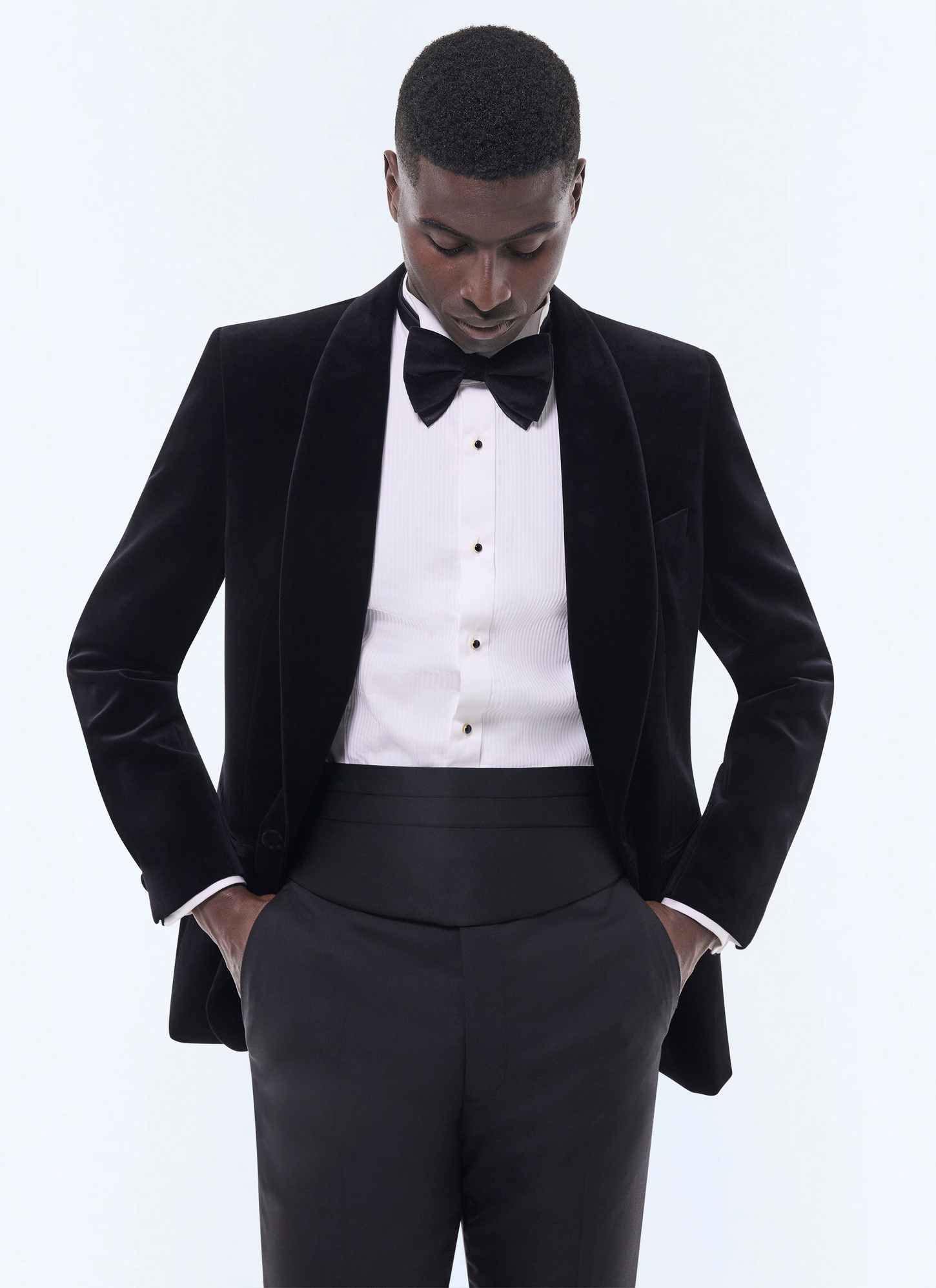 Men's tuxedo black certified velvet Fursac - V3FERT-C711-20