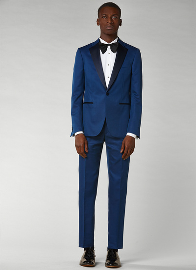Men's tuxedo blue virgin wool, cotton, mohair Fursac - 21ES3OSMO-D539/34