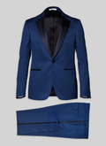 Blue wool and cotton tuxedo - S3OSMO-D539-34