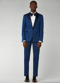 Blue wool and cotton tuxedo - S3OSMO-D539-34