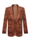 Fitted velvet tuxedo jacket - V3FERT-CC55-G004