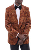 Fitted velvet tuxedo jacket - V3FERT-CC55-G004