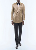Satin double-breasted tuxedo jacket - V3FSMO-GX06-E009