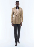 Satin double-breasted tuxedo jacket - V3FSMO-GX06-E009