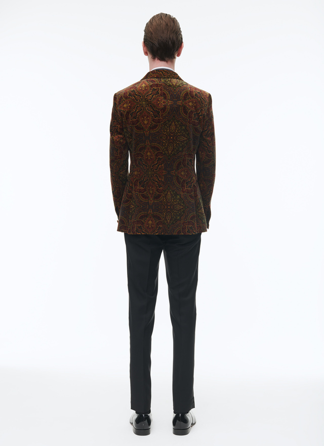 Men's brown - paisley print tuxedo Fursac - S3COBS-CC55-G003