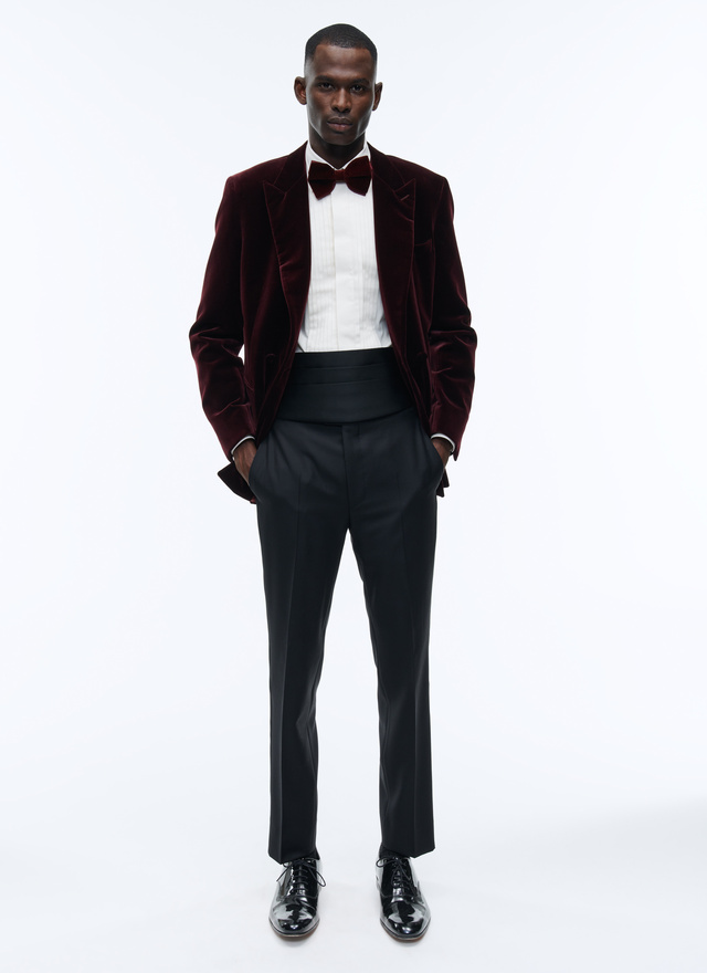 Men's tuxedo burgundy velvet Fursac - 22HS3ADEL-RC66/71