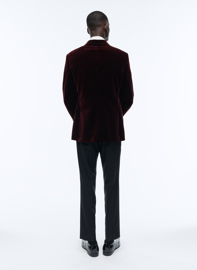 Men's red, bordeaux velvet tuxedo Fursac - 22HS3ADEL-RC66/71