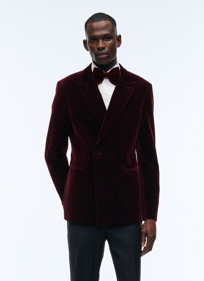Men's tuxedo burgundy velvet Fursac - V3ADEL-RC66-71