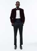 Velvet double-breasted tuxedo jacket - V3ADEL-RC66-71