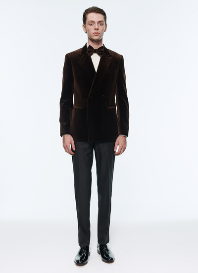 Men's tuxedo chocolate brown velvet Fursac - 22HS3ADEL-AC63/18