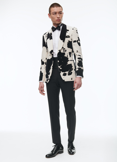Men's tuxedo cow print velvet Fursac - S3BERT-CC58-A003