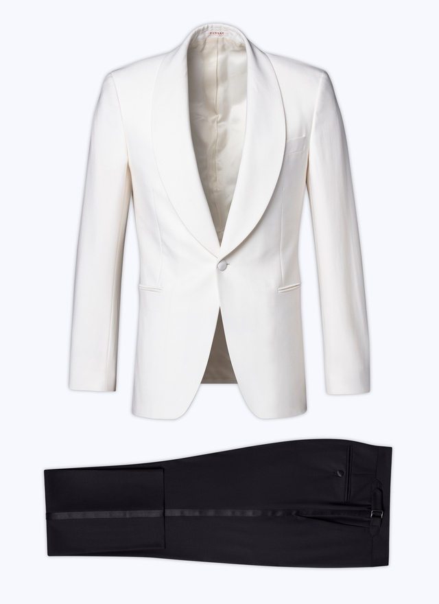 Men's ecru tuxedo Fursac - S3FERT-GV48-A002