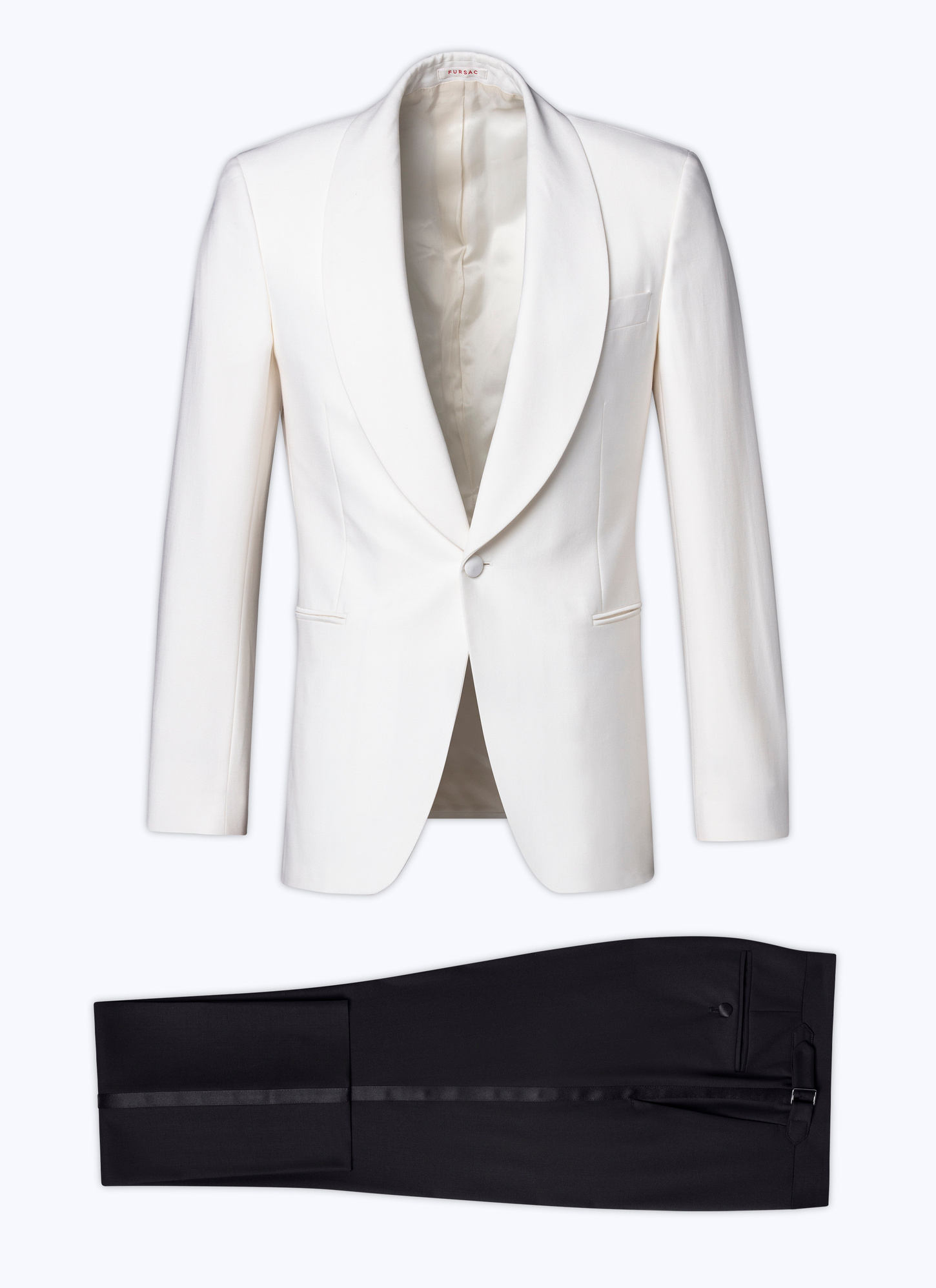 Men's ecru tuxedo Fursac - S3FERT-GV48-A002