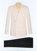 Wool double-breasted tuxedo - S3FSMO-GV48-A002
