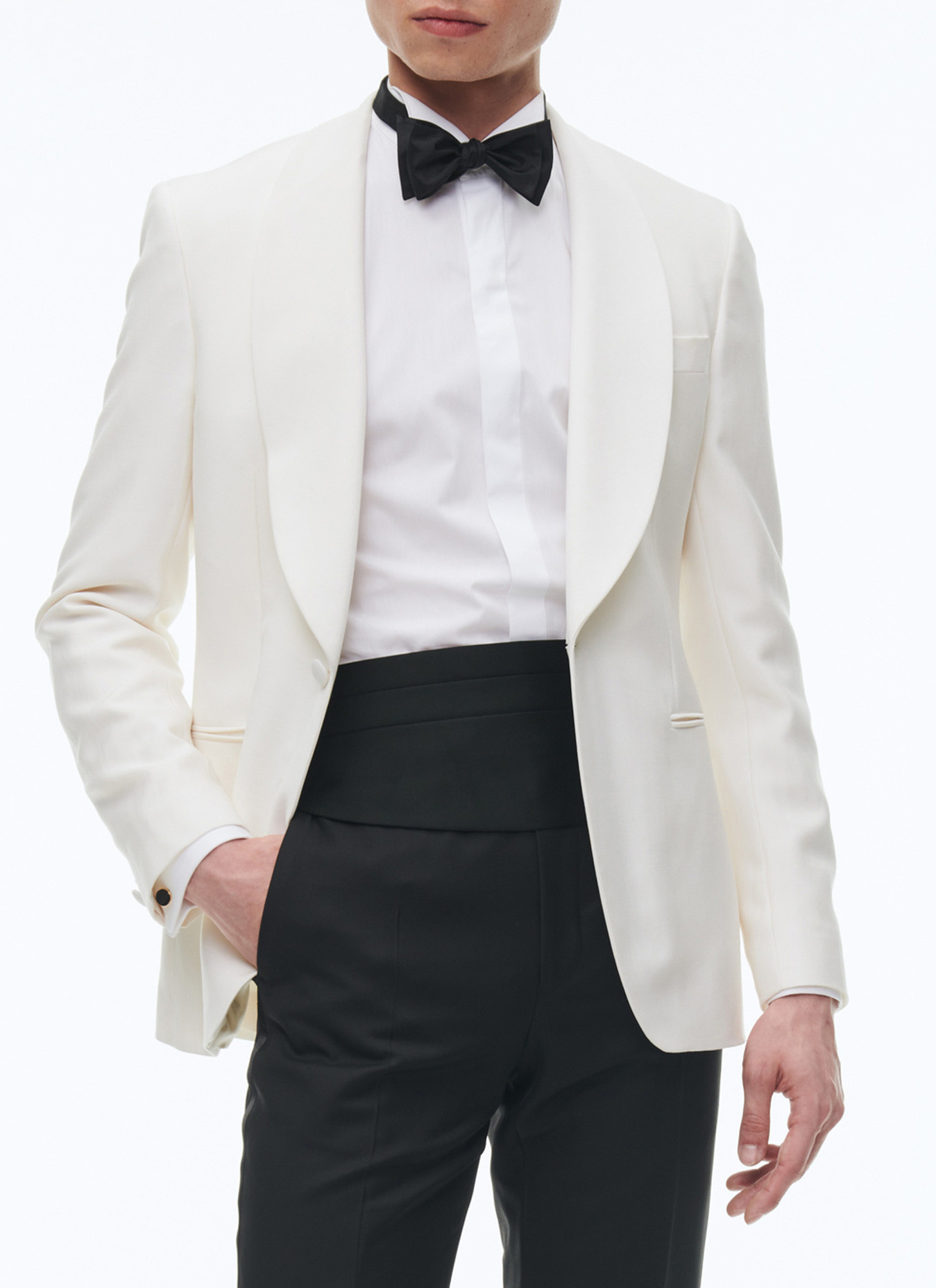Men's ecru tuxedo Fursac - V3FERT-FV48-A002