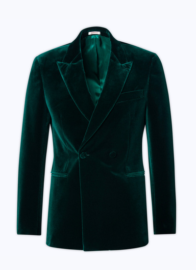 Men's green velvet tuxedo Fursac - V3ADEL-RC66-40