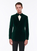 Velvet double-breasted tuxedo jacket - V3ADEL-RC66-40