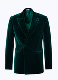 Velvet double-breasted tuxedo jacket - V3ADEL-RC66-40