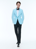Velvet shawl collar tuxedo jacket - V3DOBS-C711-D006