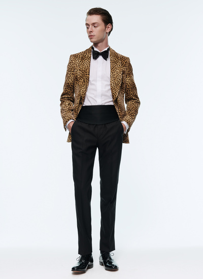 Men's tuxedo leopard print velvet Fursac - 22HS3AVOP-AC61/11
