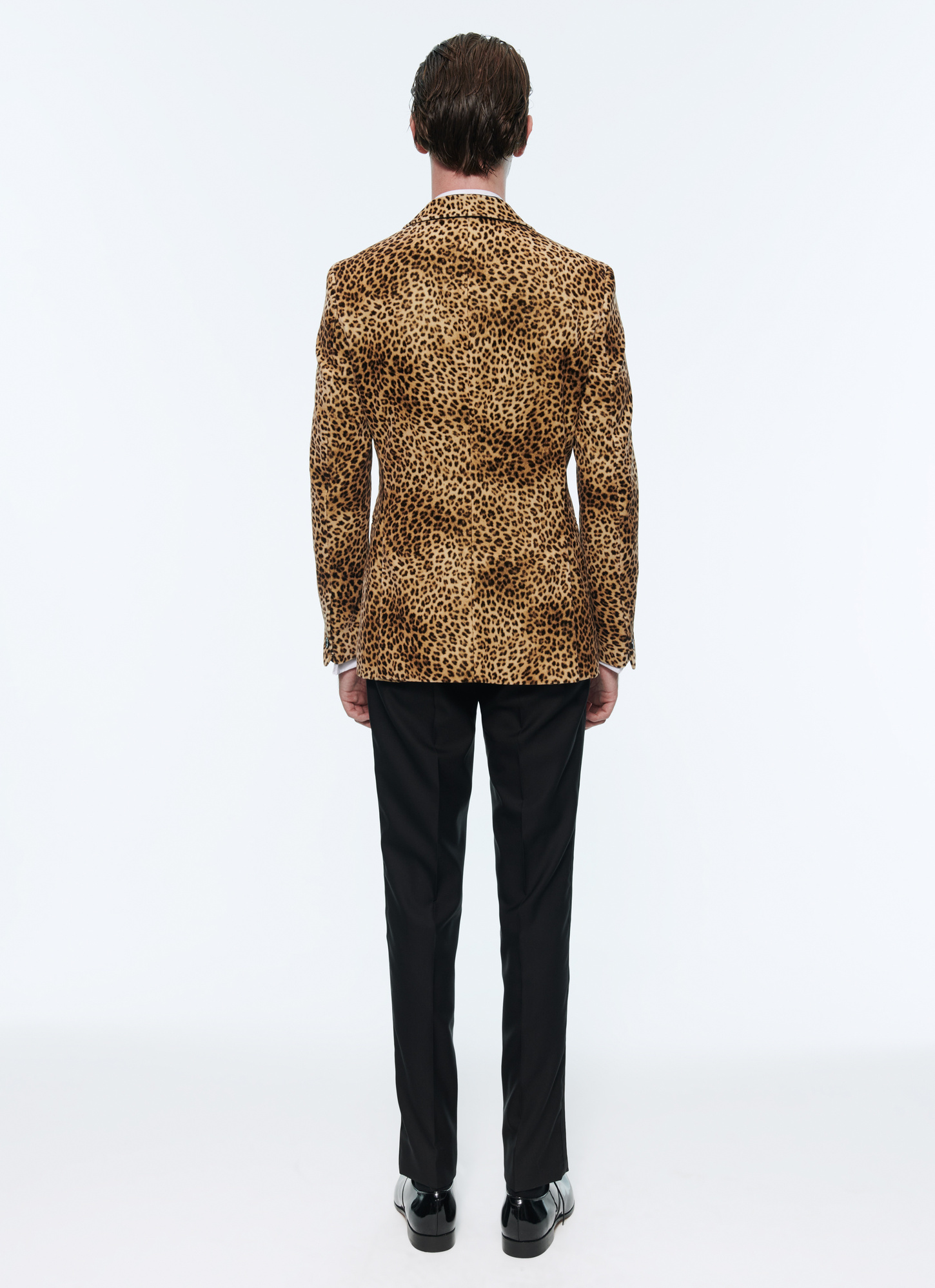 Leopard Print Velvet Tuxedo for Men - Fursac S3AVOP-AC61-11