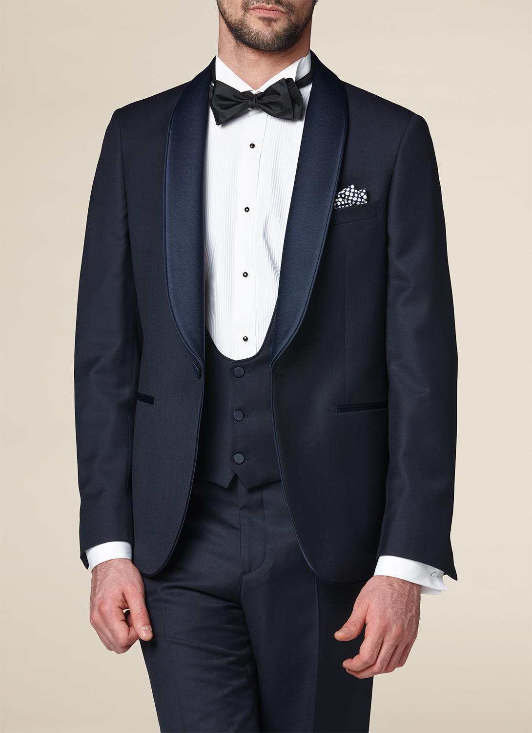 Men's super 100s wool faille tuxedo Fursac - S3PIKY-C555-30