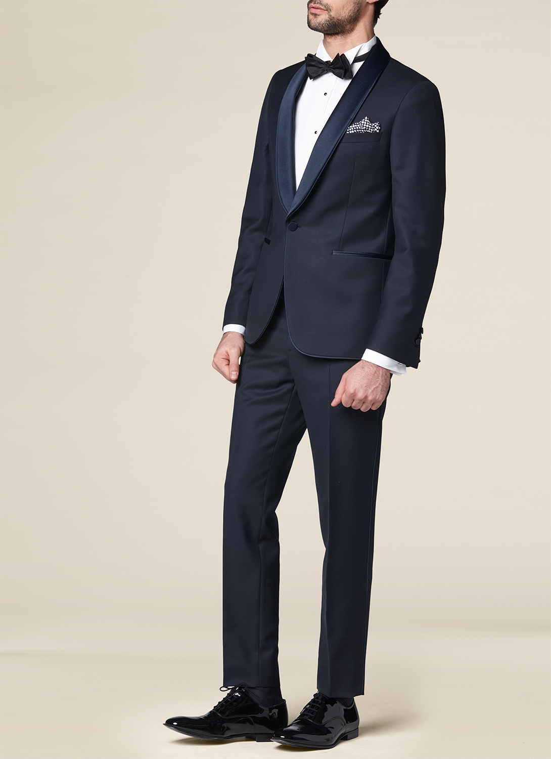 Men's midnight blue tuxedo Fursac - S3PIKY-C555-30