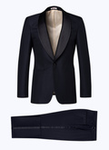 Navy blue wool tuxedo with belt - PERS3VOKS-RC47/30