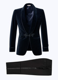 Velvet tuxedo with brandenburg jacket - S3CBRA-CC59-D030