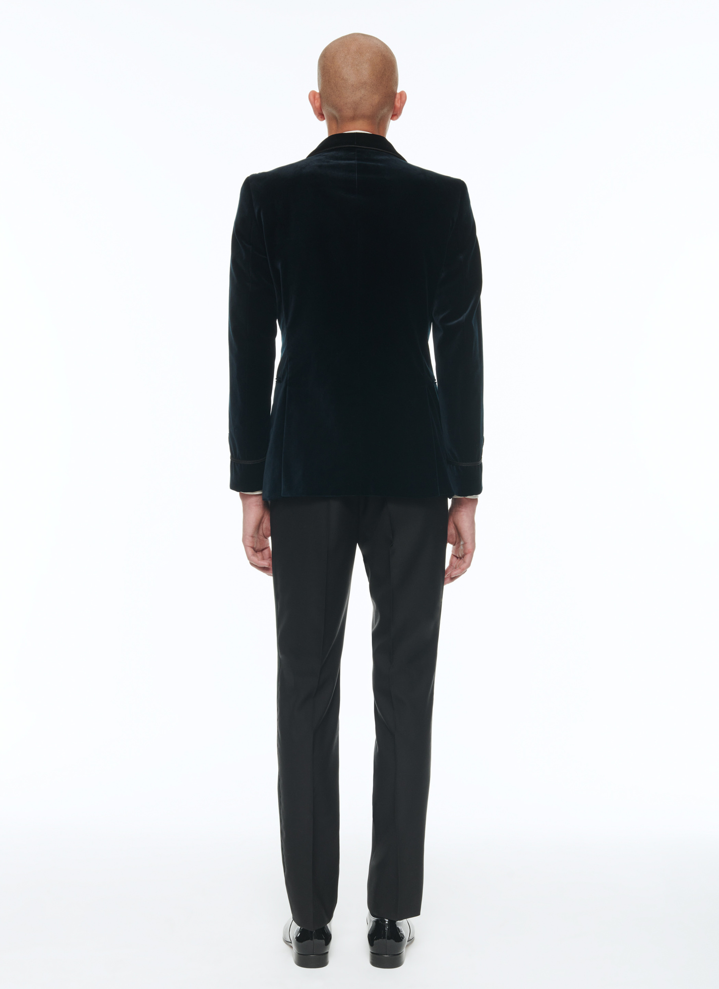 Men's blue, navy blue velvet tuxedo Fursac - S3CBRA-CC59-D030