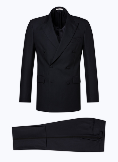 Men's blue, navy blue virgin wool faille tuxedo Fursac - S3DSMO-RC47-30