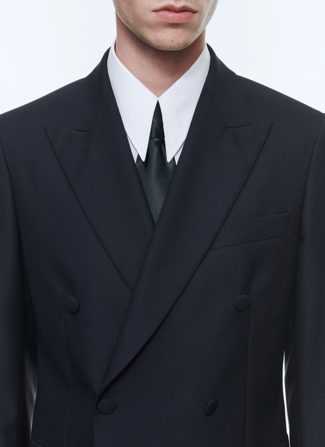 Men's tuxedo navy blue virgin wool faille Fursac - S3DSMO-RC47-30