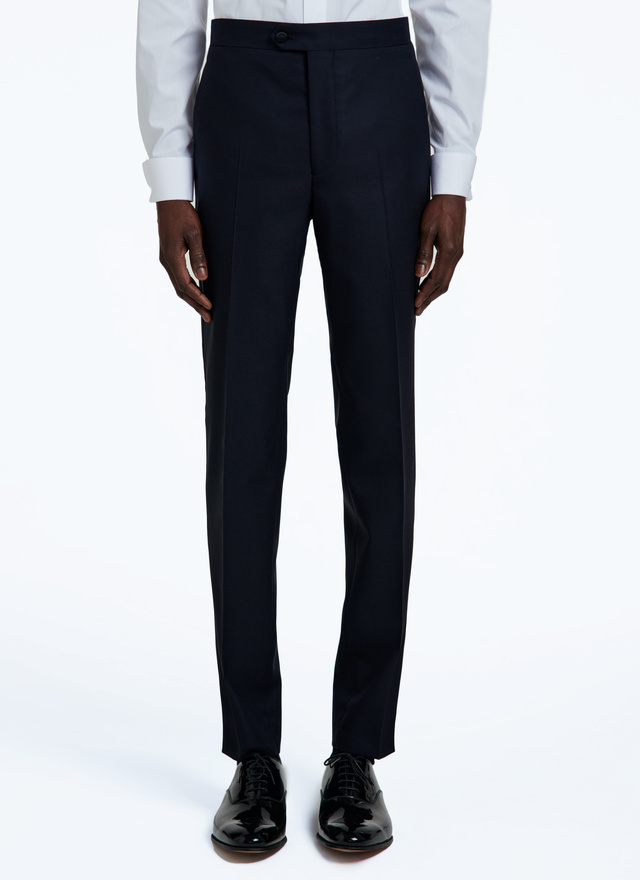 Men's blue, navy blue virgin wool tuxedo Fursac - S3VOKS-RC47-30