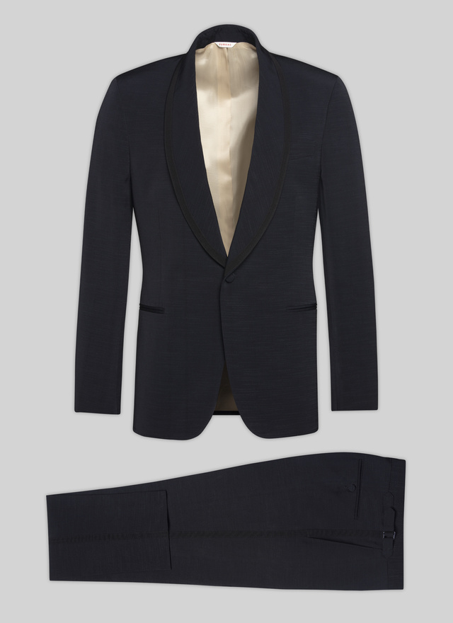 Men's tuxedo navy blue cotton and viscose Fursac - S3VOPS-VC14-30