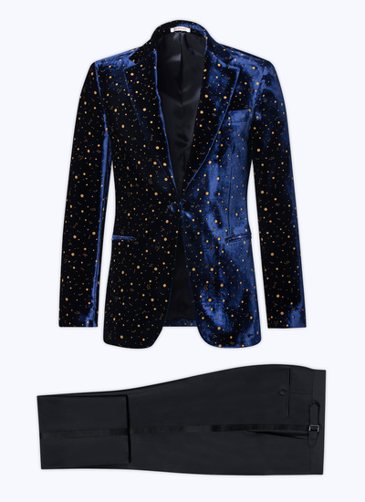 Men's tuxedo navy blue velvet Fursac - S3ACOZ-AC64-31