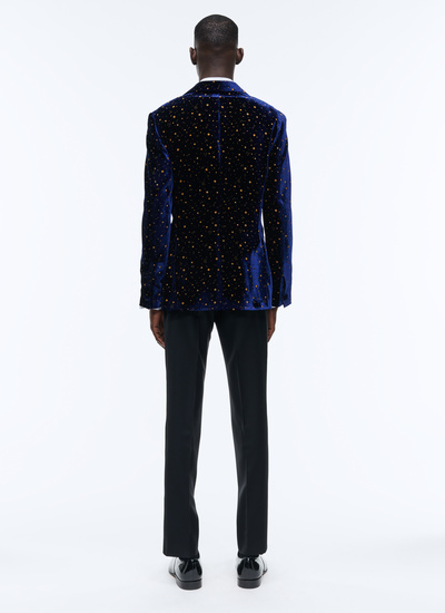 Men's navy blue - stars pattern tuxedo Fursac - S3ACOZ-AC64-31