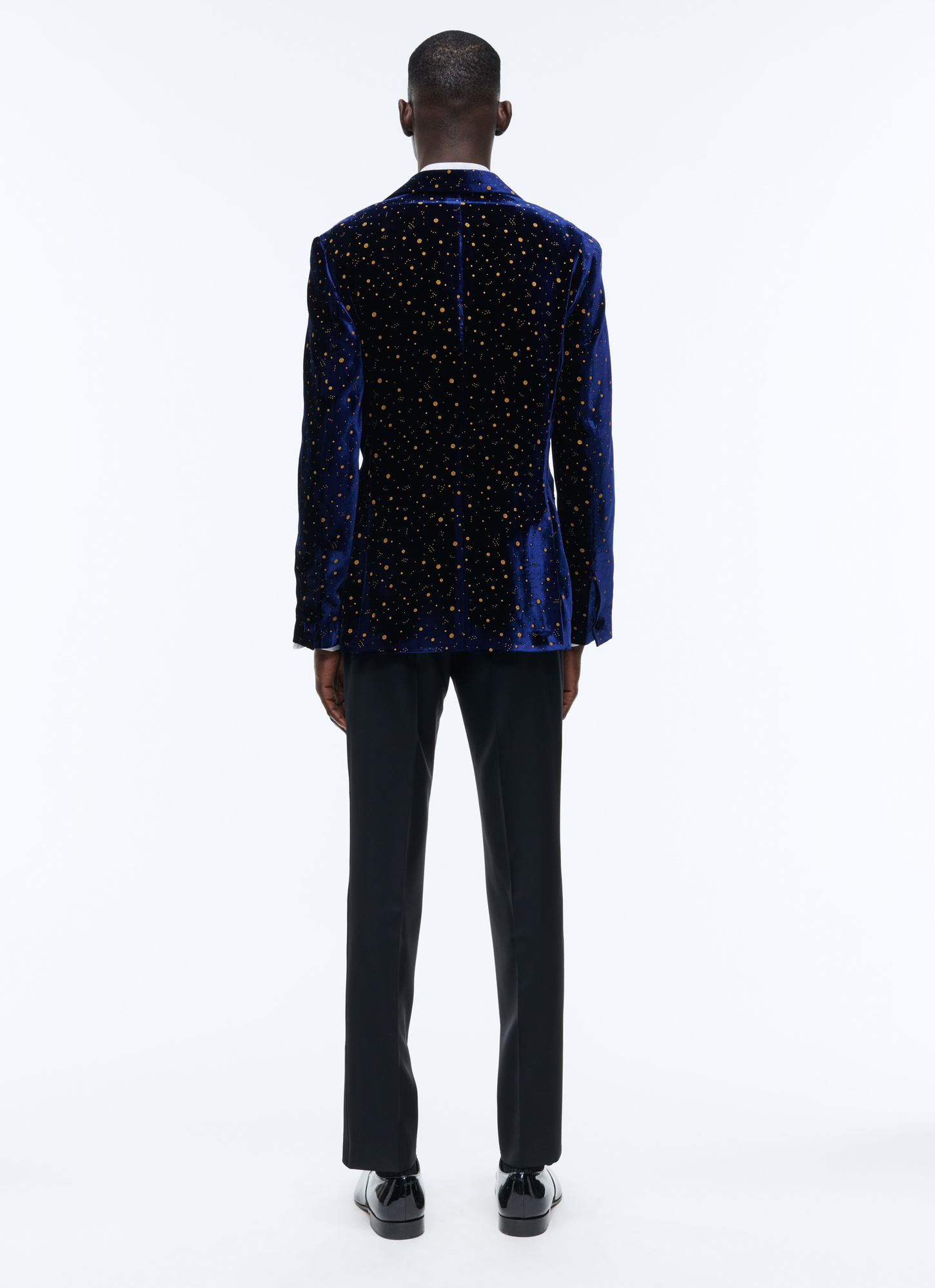 Men's navy blue - stars pattern tuxedo Fursac - S3ACOZ-AC64-31