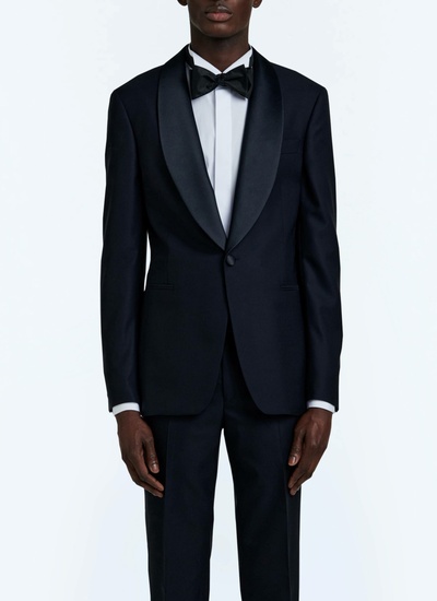 Men's tuxedo navy blue virgin wool faille Fursac - V3COBY-RC47-30