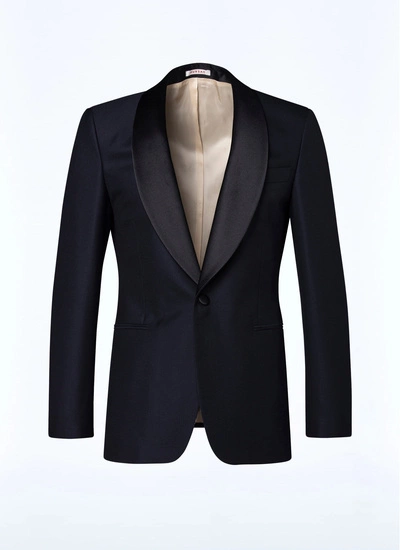Men's blue, navy blue virgin wool faille tuxedo Fursac - V3COBY-RC47-30