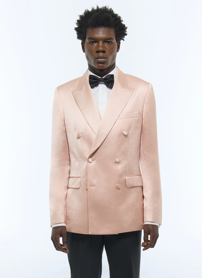 Men's tuxedo pale pink satin canvas Fursac - V3FSMO-FC11-F007