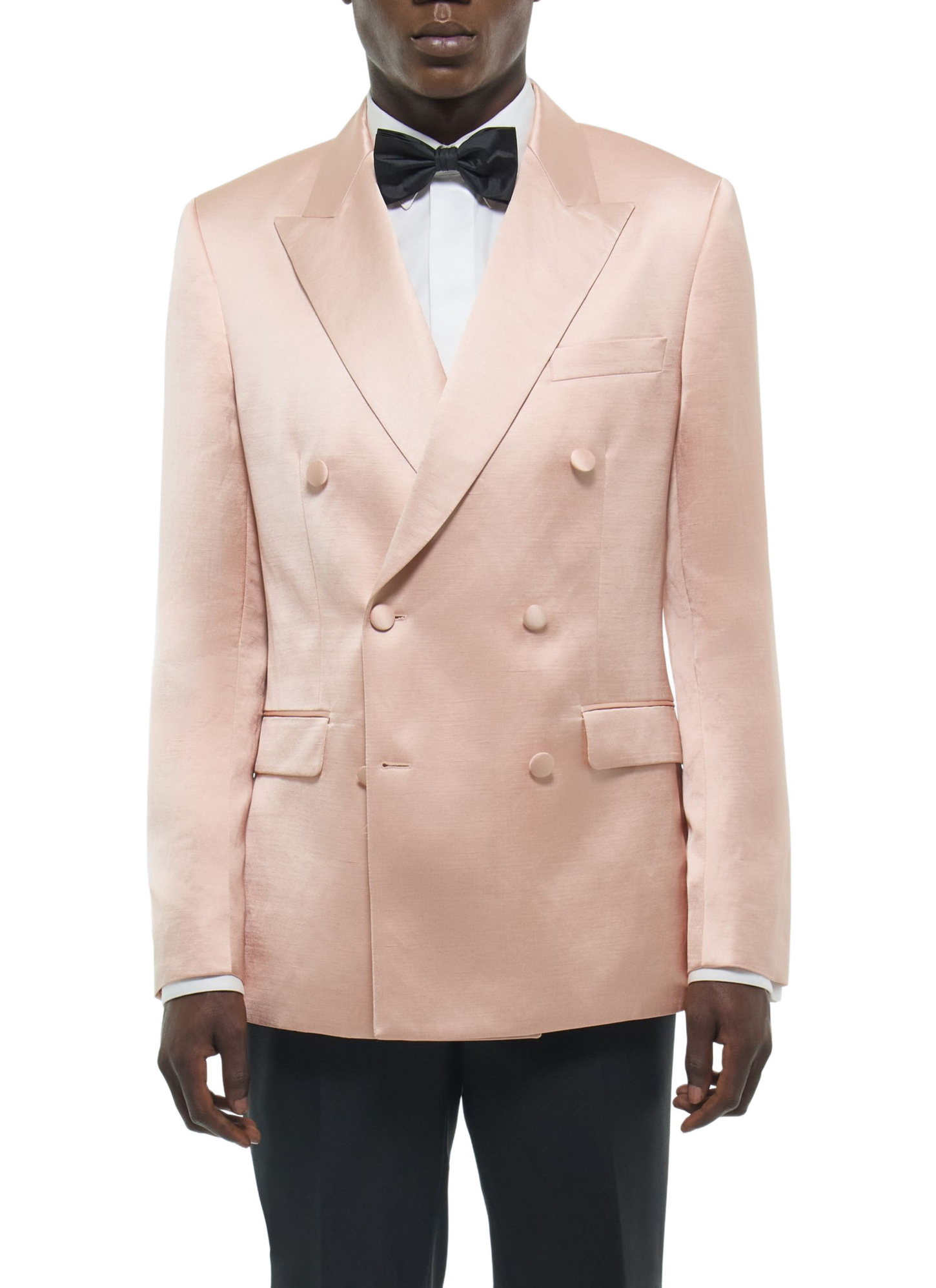 Men's tuxedo pale pink satin canvas Fursac - V3FSMO-FC11-F007