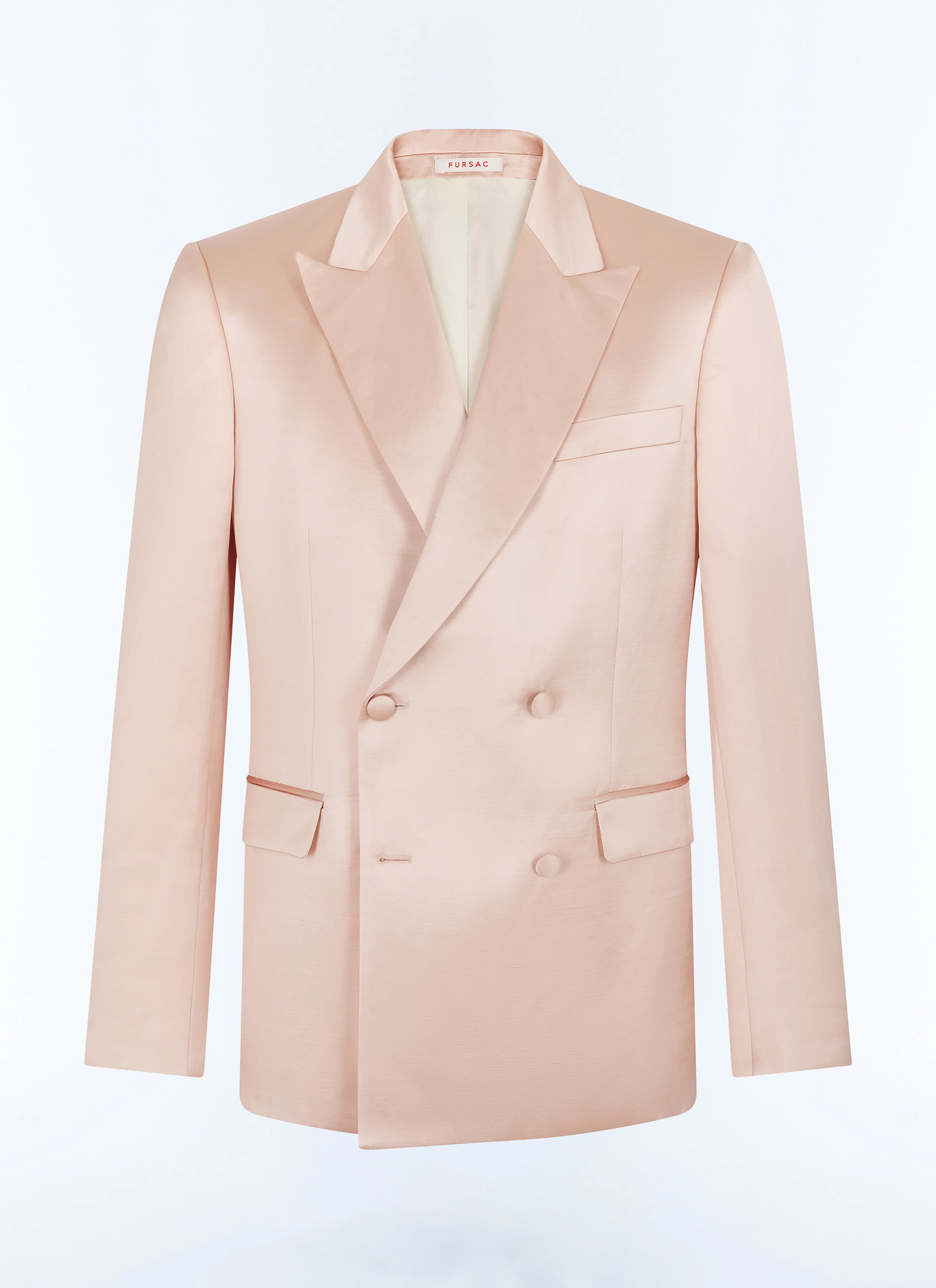 Men's pink satin canvas tuxedo Fursac - V3FSMO-FC11-F007