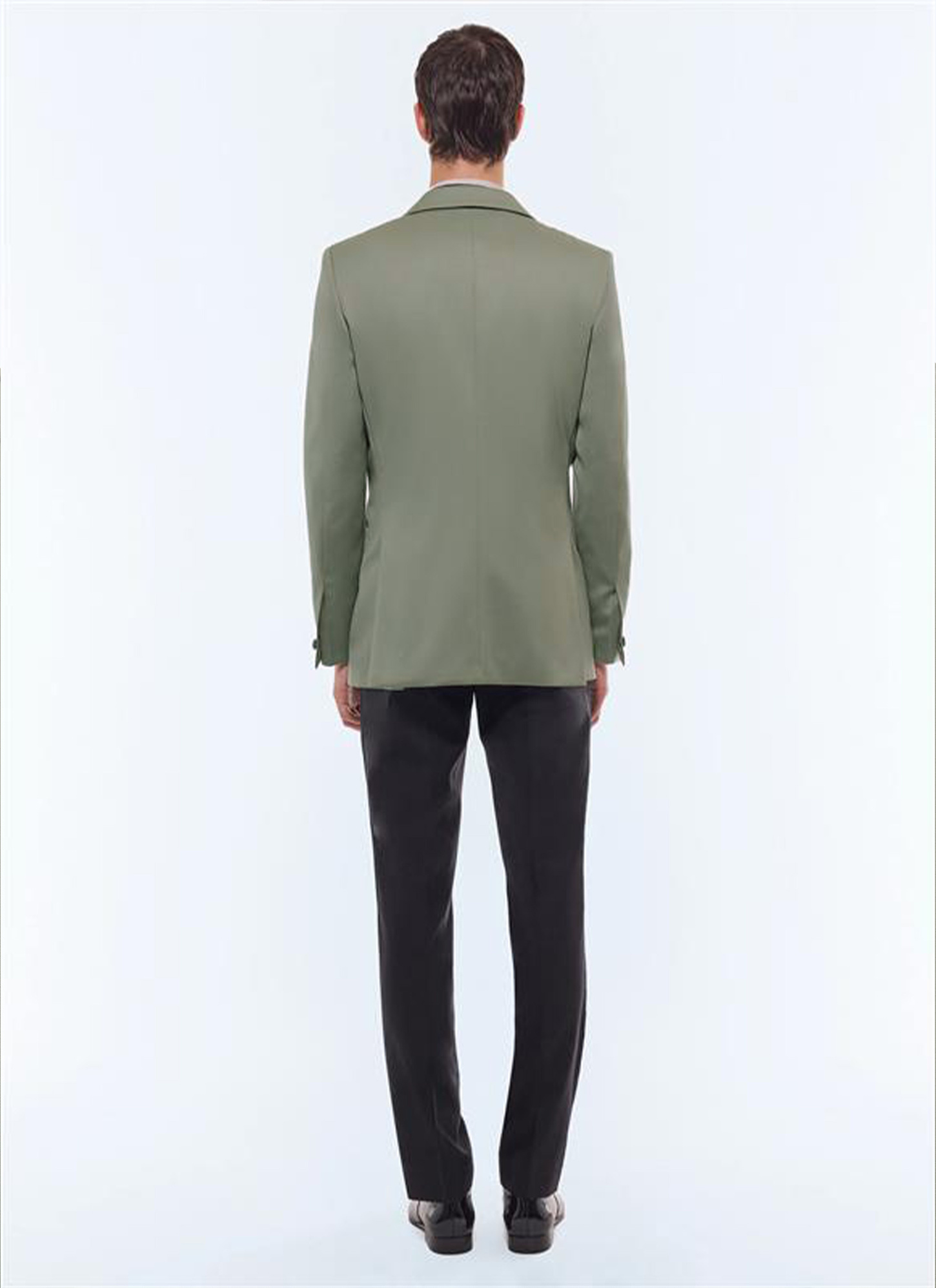 Men's green certified virgin wool faille tuxedo Fursac - S3FERT-GV48-H005