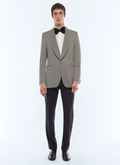 Fitted virgin wool tuxedo jacket - V3FERT-GV48-H005